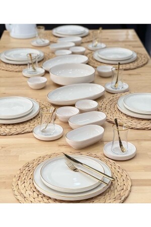 MNZ-43 قطعة عصرية الذهب إستانبول الإفطار مجموعة - Onedekor