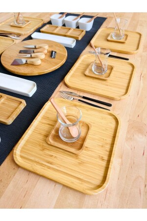 MNZ-45 قطع البامبو الفطور البورسلينية مجموعة 6 أشخاص TR5275 - CASA DE BELLA