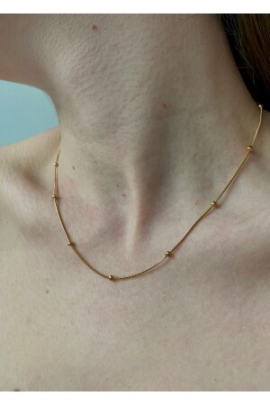 MNZ-45 Cm الذهبية اللون الحديد الكرمل التفصيلي رقيقة العنق - Kiligistanbul