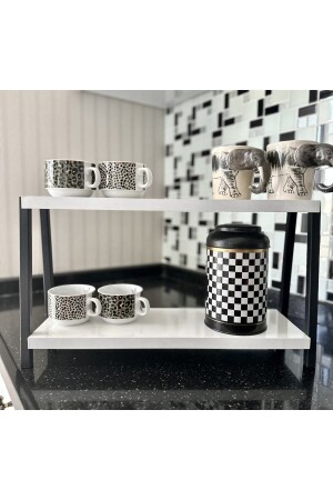 MNZ-45cm رصيف المكتب الأبيض رصيف العطور رف القهوة رصيف المطبخ حمام الرف - Dekokap