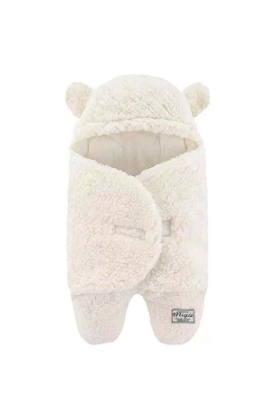 MNZ-4-7 أشهر طفل خارجية السديل حقيبة نوم مرجلة وملونة البلاش خارج الأبيض - Migie