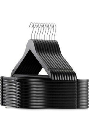 MNZ-48 الأسود الخشب نظرة ملابس بلاستيكية معلقة - Cherchi