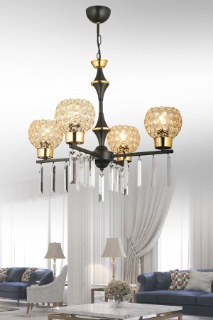 MNZ-4-Piece Black Optigon Head فاخرة شمعة حجر الكريستال مع المروحية TYC00856654384 - Kraliçe