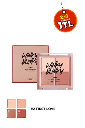 MNZ-4-Piece EyeShadow Palette مع أظافر وردي، مصبغة بشكل مكثف، غير متجمّعة، تأثير طويل الأمد 8809782550794 - PEKAH
