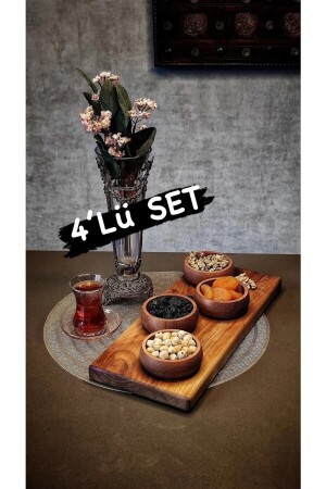 MNZ-4-Piece Snack Bowl خشبية - HARİ DARSHAN
