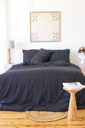 MNZ-5 نجمة فندق فاخر نوع مزدوج مطاط سطحات سطحية غطاء سطحات أوتيل أسود2022 - Tekstil Home