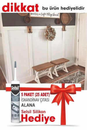 حزمة MNZ-5 (25 كمبيوتر) المنزل، غرفة المعيشة، القاعة، المكتب، غرفة النوم الإطار السيليكونية السكندنافية الجدار هدية 25 كمب - Wooden Factory