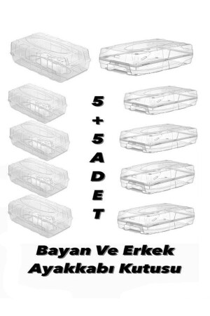 MNZ-5 5 صناديق تخزين الأحذية للرجال والنساء مجموعة 5 لكل - Bayev