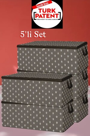 MNZ-5 قطع كبيرة الحجم السرير حقيبة التخزين الملابس وسادة التخزين منظمة حقيبة التخزين 64x45x22 نجوم - Helen's Home