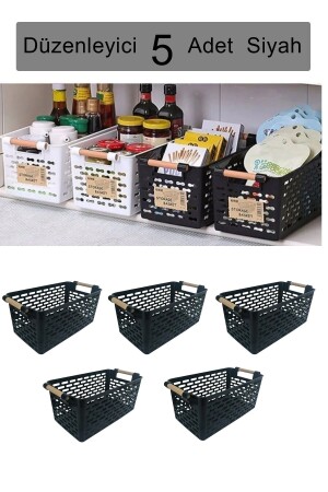 أسطوانات منظمة متعددة الأغراض MNZ-5 مع أداة بلاستيكية - الخزانة والجرافة وسلة منظمة الحمام - Krm Home