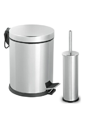 MNZ-5 lt قمامة القمامة بالبيدال ومتابعة فرشة WC الصغيرة لا تتصلب كروم 7PRO-SET 1 - CAMERO