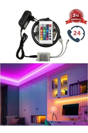 MNZ-5 Meter متحركة التشبيك واللعب عن بعد التحكم في إضاءة RGB Strip Lighting 5 Meter Adhesive Set Ultra Pixel - Nanopro