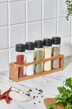 MNZ-5 قطعة الملح والفلفل شاكرز مجموعة، وعاء العطور مع قفزة خشبية NERO 5 - woodsy