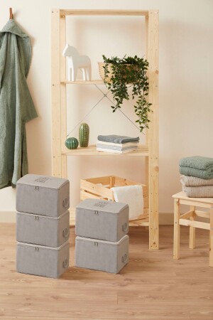 MNZ-5- Piece حجم صغير ألوان الرمادي قاعدة حقيبة الدعاوى تنظيم ~ حجم: (30x22x18) X 5 قطع RNKHRGRTLBZAO4100 - renklibebek