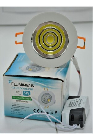 MNZ-5 Watt بقعة مزدحمة البيضاء الألومنيوم القضية البيضاء 6500 K FL-10629 - FLUMİNENS