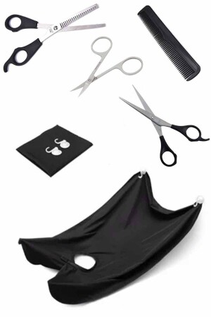 MNZ-5 قطعة الحلاقة مجموعة مقص قص شعر + مقص الهدوء + خيط + مقص الحلاقة + مقص الشتات - Yayke