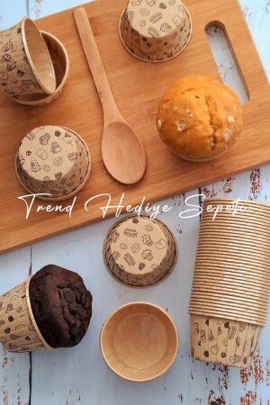 MNZ-50 قطع كعكة كعكة نمط كعكة كبسولة - Kraft نمط كعكة كعكة الموفين - كعكة كعكة - Airfryer متوافقة - Trend Hediye Sepeti