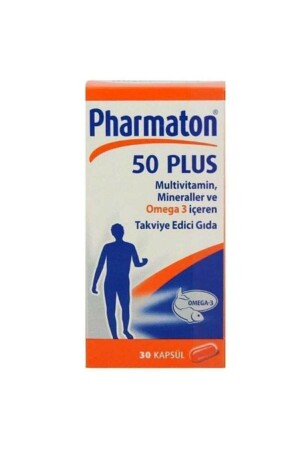 MNZ-50 Plus 30 كبسولة - أوميغا 3 الفيتامينات المتعددة والمعادن - Pharmaton