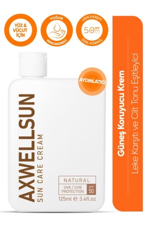MNZ-50 SPF+ مضاد للوثائق مرطبة واقية الشمس عالية الحماية 125 مل - Axwell