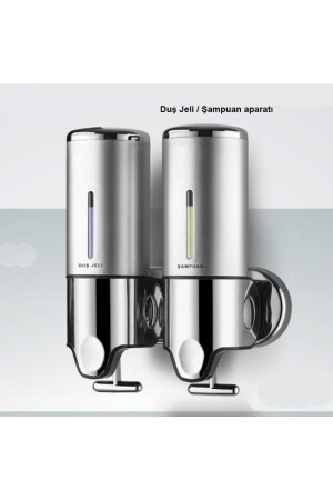 MNZ-500 Ml خزان مزدوج T-سحب لاستحمام السائل صابون-شامبو-صباح غليظ جهاز إمداد الجيل RK1036 - REYKA HİJYEN