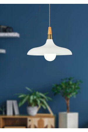 MNZ-5021-1a،01 مصباح معلق واحد كبير شمعة أبيض 5021-1A،01 - Özcan Aydınlatma