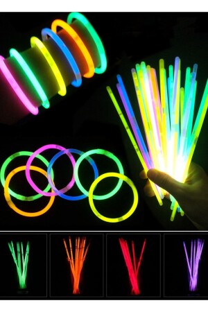 MNZ-50Pcs ضوء الوهم المضيء عصا عصا الحفلة حفلة الزفاف حفلة حفلة الميلاد الحفلة il199c - Utelips