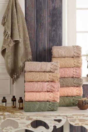 MNZ-50x90 مجموعة من اليد والوجهه من 6 قطن مقمص - Şıkel