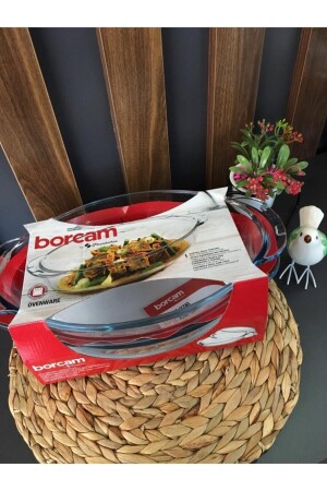 MNZ-59022 طبق حفرة البورات البيضاء مع الغطاء 590220 - Paşabahçe