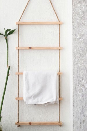 MNZ-5pcs الخشب Wicker الخيط المسامير حامل الديكور السلم الخشب السلم - LALEZEN HOME