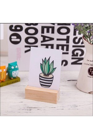 MNZ-5Pcs خشب الصورة الموقف مستطيل الصورة حامل قطعة بطاقة حامل المكتب المنزلي الحفلة صبي - Woodanica