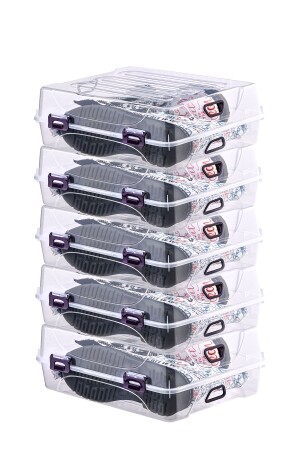 صندوق الأحذية الشفافة MNZ-5-piece كيسات التخزين مع ميزة التنفس - Pazarika