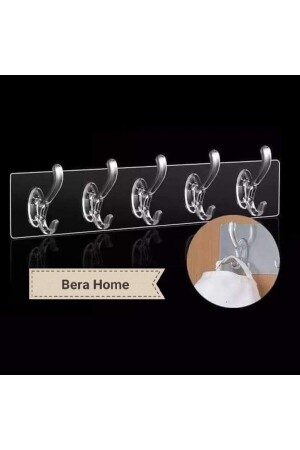 MNZ-5-piece Self-adhesive قوية الشفافية - خلف الباب الجدار المطبخ حمام - Bera Home