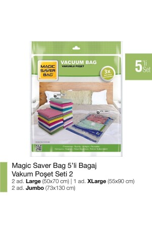 MNZ-5-Piece Vacuum Bag Set-2 8697623590852 - Magic Saver Bag
