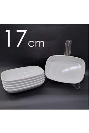 MNZ-6 قطع سفينة ملامين أبيض 17x12 سم طبق سلطة متوسط الحجم يومي بأسعار معقولة مربع بيضوي الخدمة abn-2022-052217-6 - İstoç Türk