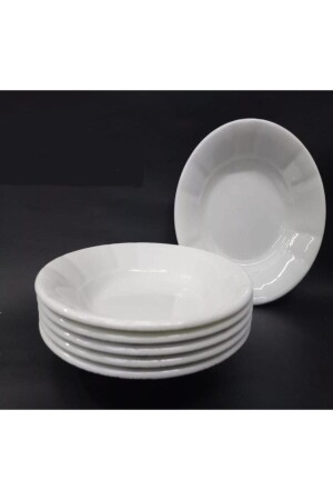 MNZ-6 قطع أبيض المكسرة الميلامين الخفيفة لوحة الطعام 18x3 سم طنجر الجفاف بالرز بأسعار معقولة جدا حاوية الطعام العصري - İstoç Türk