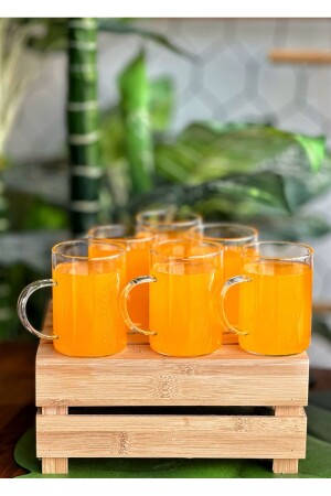 MNZ-6 قطع بوروسيليكات كوب كوب زجاجي حراري مقاوم للحرارة 200 مل - Genel Markalar