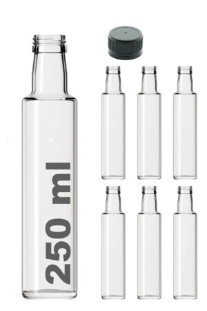 MNZ-6 قطع متعددة الأغراض الزجاج الشفاف الدائر دوريكا زجاجة 250 مل - مع كأس دليل التسرب MA2171 - Milea