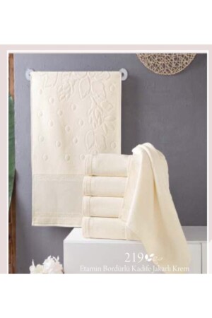 MNZ-6 قطع 30x50 إيثامين الحدودية جاكارد كريم المطبخ منشفة كينيفيس طوافيل 44AYHAN44ETAM - Fiesta