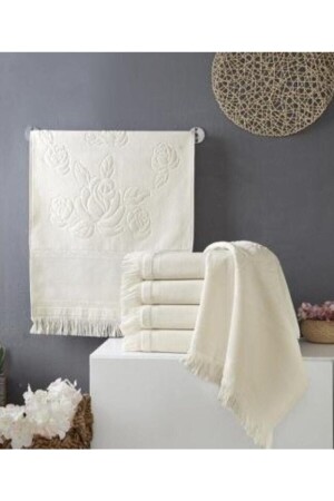 MNZ-6 قطع 30x50 إيتامين جاكارد ورقة كريم المطبخ منشفة كانافيس الخياطة - Fiesta