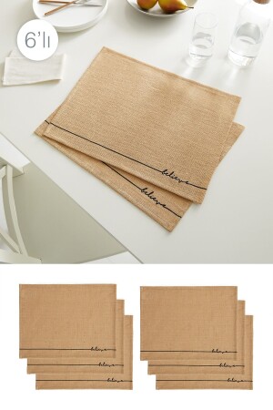 MNZ-6 قطع جوت يعتقد طباعة طاولة العرض لوحة الساحل الموضعية 45x35 - Ocean Home Textile