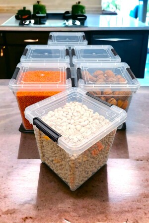 MNZ-6 قطع مقفلة الإمدادات النباتات تخزين الحاويات صناديق الخزنة مجموعة من 6 صناديق فاخرة مع طراز (2 لتر) صناديق الدولار - SWENCRAFT