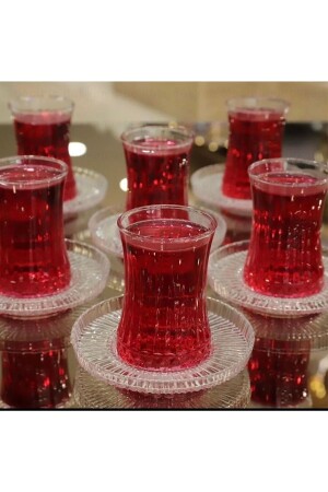 كوبات الشاي من طراز MNZ-6، 6 لوحة الشاي من طراز إيليسيا المستوردة (لا يوجد لوحة الشاي في باصاهشيه). - Amentes