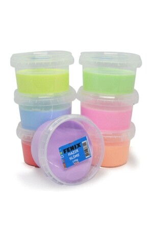 MNZ-6 الألوان جاهزة للخزف في صندوق مستدير - جاهزة للخزف - 6x170gr إجمالي 1020gr. hsx - Genel Markalar