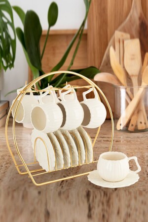 MNZ-6 شخص فنجان قهوة باباتيا مع المقعد 90 مل 1718 - Akkoyunlu home