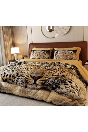 MNZ-6 قطعة البراون ليوبارد كل موسم بيك مجموعة ALCP1010 - ALACA HOME COLLECTİON