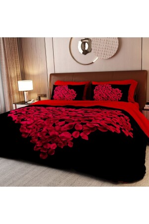 MNZ-6 قطعة أحمر أحسن مزدوجة غطاء غطاء مجموعة ALCY1006 - ALACA HOME COLLECTİON