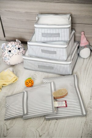 كيس رعاية الأطفال من طراز MNZ-6 - نمط الحبل الرمادي - Serstil