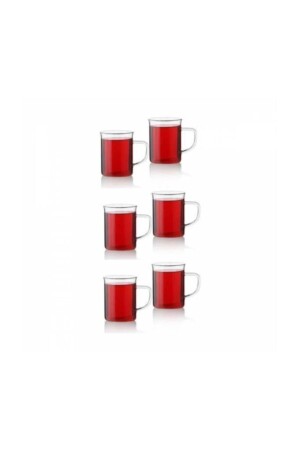 MNZ-6 قطعة بوروسيليكات كوب الحرير الحراري المقاوم للحرارة BRSLKT6 - PASTEL DEKOR