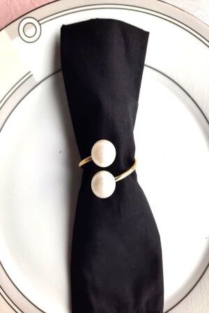 MNZ-6 قطع ذهبية حلقة المعدن كريم حلقة النابكين اللؤلؤ - Emtory Home