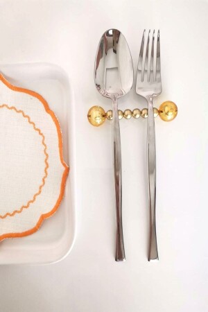 MNZ-6 قطع عصرية عصرية عصرية زرقاء عصا شربة سكين خدمة العرض - Emtory Home